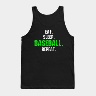 Baseball T-Shirt Eat Sleep Repeat Tshirt Player Tank Top